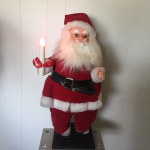 Animated and Illuminated Moving Santa Figurine